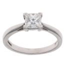Platinum 0.74ct Princess Cut Diamond Solitaire Ring
