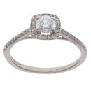 9ct White Gold 0.70ct Brilliant Cut Lab Grown Diamond Cluster Ring