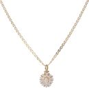 9ct Yellow Gold Opal Cluster Pendant and Chain 18"