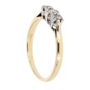 18ct Yellow Gold 0.33ct Diamond Trilogy Ring