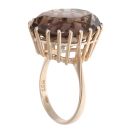 9ct Yellow Gold Smokey Quartz Dress Ring