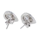 Silver Cubic Zirconia Large Pear Cluster Stud Earrings by Icesia
