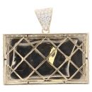 9ct Yellow Gold Cubic Zirconia Irish Flag Pendant