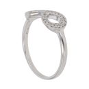 9ct White Gold 0.13ct Brilliant Cut Diamond Infinity Ring