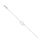 Sterling Silver Cubic Zirconia Heart Bracelet 7.5" by Icesia