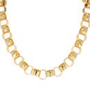 Silver Gold Plated Patterned And Plain Belcher Chain 24"