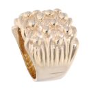 9ct Yellow Gold Heavyweight 4 Row Keeper Ring