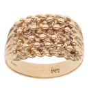 9ct Yellow Gold Four Row Keeper Ring