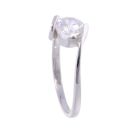 Silver Cubic Zirconia Twist Ring by Icesia