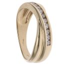 9ct Yellow Gold 0.25ct Brilliant Cut Diamond Crossover Ring