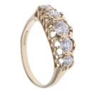 9ct Yellow Gold Cubic Zirconia Five Stone Ring