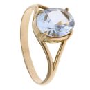 18ct Yellow Gold Aquamarine Solitaire Ring