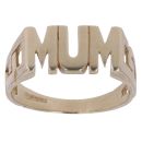 9ct Yellow Gold Patterned Mum Ring