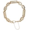 9ct Yellow Gold Stars and Bars Bracelet 8"