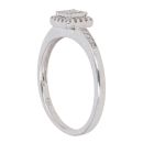 18ct White Gold 0.27ct Princess And Brilliant Cut Diamond Cluster Ring