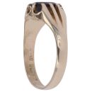 9ct Yellow Gold Garnet Solitaire Signet Ring