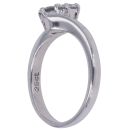 18ct White Gold 0.25ct Brilliant Cut Diamond Two Stone Ring