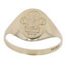 9ct Yellow Gold Welsh Feathers Signet Ring