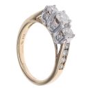 14ct Yellow Gold 0.90ct Diamond Trilogy Ring