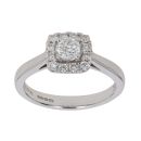 18ct White Gold 0.50ct Brilliant Cut Diamond Cluster Ring