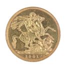 1901 Victoria Old Head Australia Full Sovereign Coin