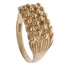 9ct Yellow Gold Four Row Keeper Ring