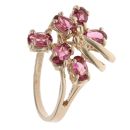 9ct Yellow Gold Pink Topaz Fancy Cluster Ring