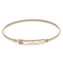 9ct Yellow Gold Amethyst Rennie Mac Bangle
