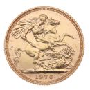 1976 Elizabeth II Decimal Portrait UK Full Sovereign Coin