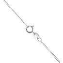 9ct White Gold 0.45ct Pear Cut Diamond and Emerald Pendant and Chain 16"