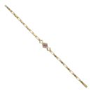 18ct Yellow Gold 0.20ct Diamond And Ruby Bracelet 7"