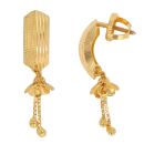 22ct Yellow Gold Textured Tassel Stud Earrings