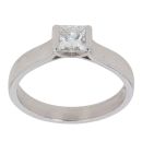 Platinum 0.51ct Princess Cut Diamond Solitaire Ring