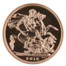 2015 Elizabeth II Fifth Portrait UK Full Sovereign Coin