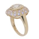 14ct Yellow Gold Lilac and Colourless Cubic Zirconia Fancy Ring
