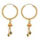 22ct Yellow Gold Tasselled Hoop Earrings
