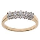 18ct Yellow Gold 0.50ct Brilliant Cut Diamond Five Stone Ring