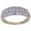 9ct Yellow Gold Cubic Zirconia Cluster Ring