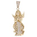 9ct Yellow Gold Cubic Zirconia Angel Pendant