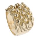 9ct Yellow Gold Five Row Keeper Ring