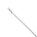 Silver Flat Curb Bracelet 8" By Icesia Gents