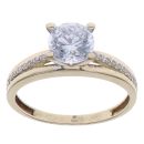 9ct Yellow Gold Cubic Zirconia Single Stone Ring