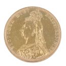 1890 Victoria Jubilee Head UK Full Sovereign Coin