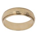 9ct Yellow Gold Patterned Wedding Band 5mm