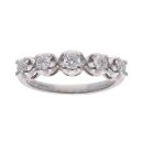 18ct White Gold 0.50ct Diamond Five Stone Ring