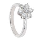 9ct White Gold Diamond Cluster Ring by Anya Belle