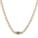 14ct Yellow Gold Monaco Classic Alternate Flex Lock Curb Chain 18"