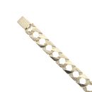 9ct Yellow Gold Square Patterned Curb Bracelet 9"