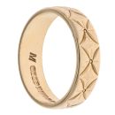 9ct Yellow Gold Patterned 5.4mm Wedding Band