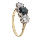 18ct Yellow Gold 1.00ct Brilliant Cut Diamond and Sapphire Ring